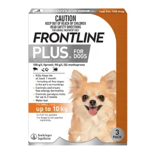 Frontline Plus Flea Treatment For Dogs 0-10kg Orange