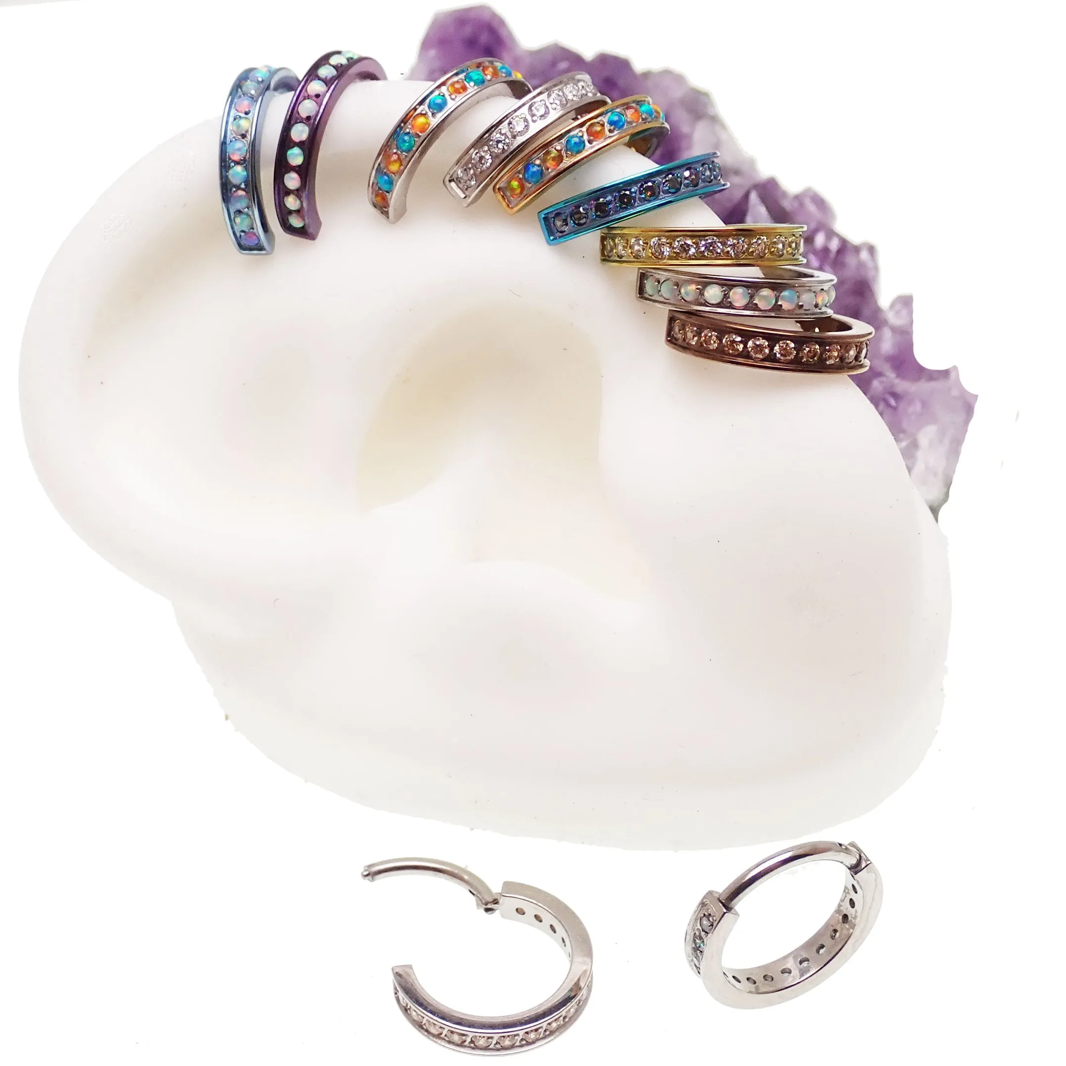 Huggie-Style 10mm Titanium Clicker 16g