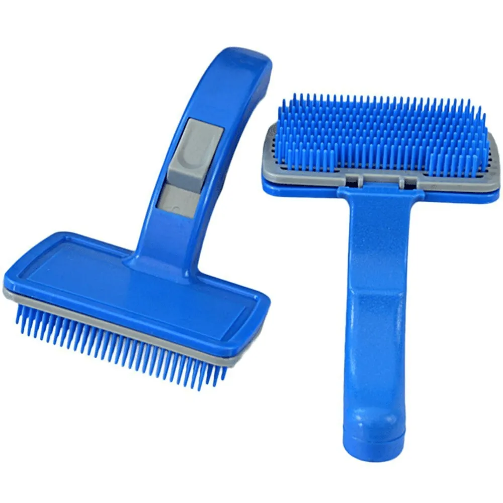 Kiki N Pooch Blue Slicker Brush for Dogs and Cats (10cm)