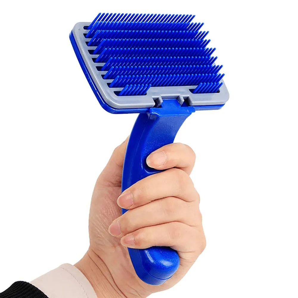 Kiki N Pooch Blue Slicker Brush for Dogs and Cats (10cm)