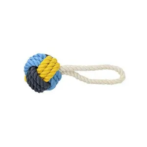 Knots of Fun Rope Tug with Ball 22cm Dog Toy