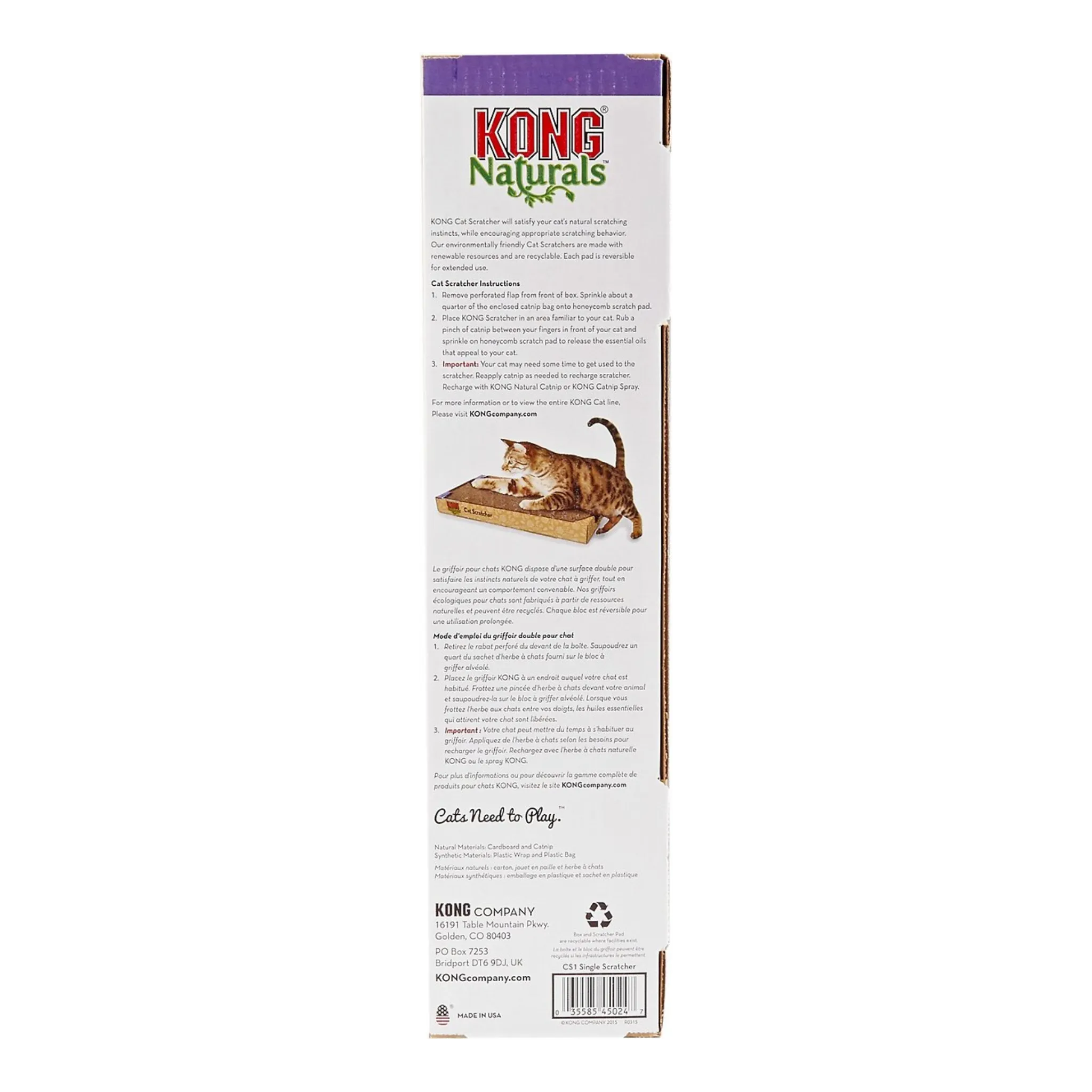 KONG Naturals Cat Scratcher, Single