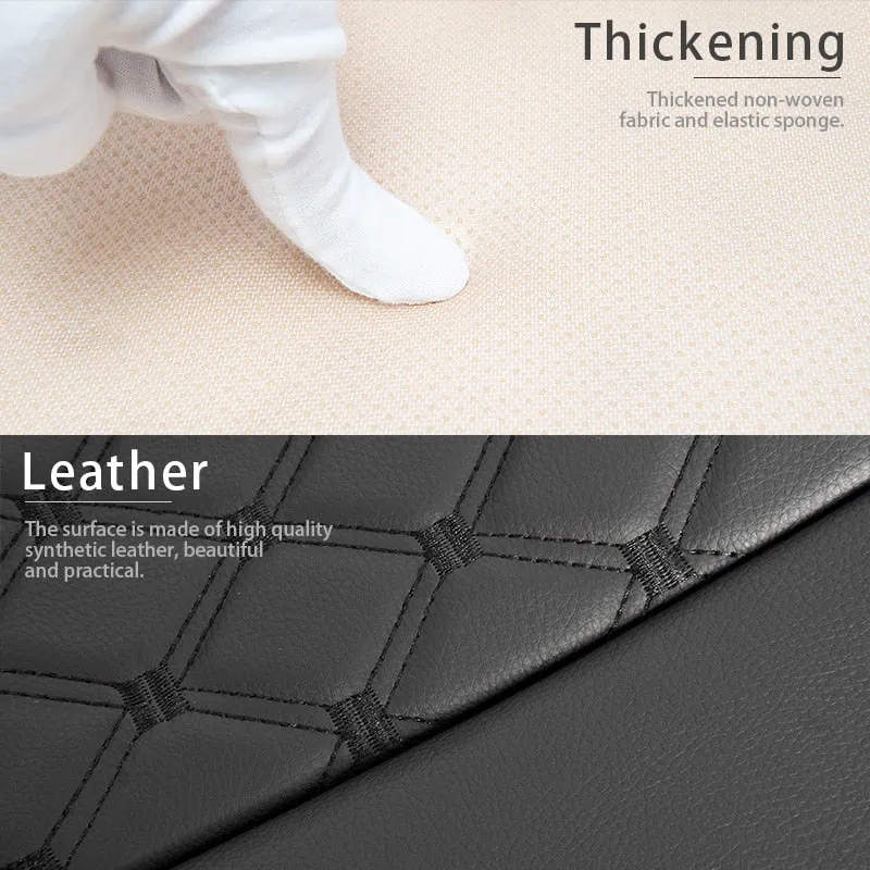 Leather Car Seat Cover for Bottom Only 3D Tailored Universal Black