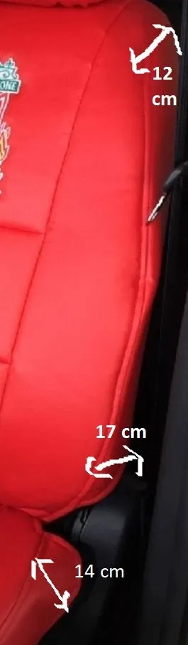 Liverpool Car Seat Cover Set (black, front, rear and steering wheel cover) Superior Limited Edition