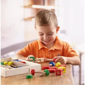 Melissa & Doug construction set in Melissa & Doug box