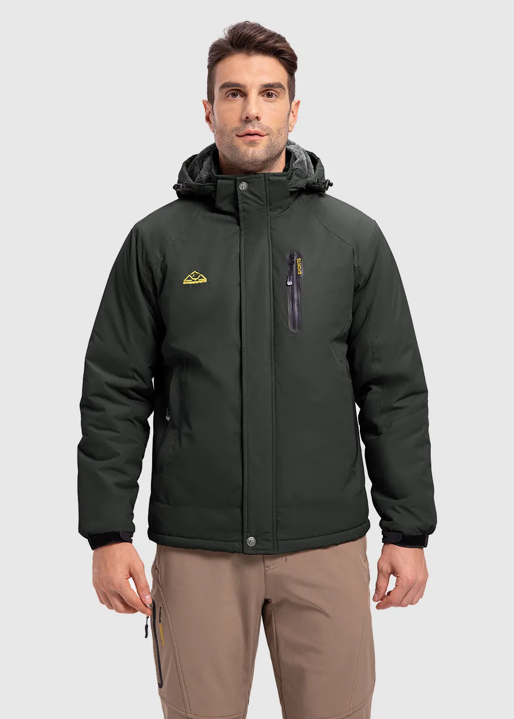 Men's Parka Shell Insulated Snow Ski Jacket