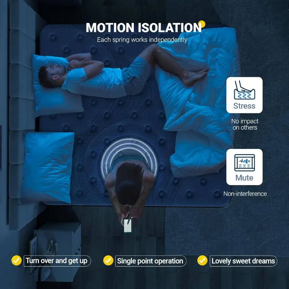 New CoolRest 10-Inch Hybrid Queen Mattress with Pocket Innerspring & Motion Isolation