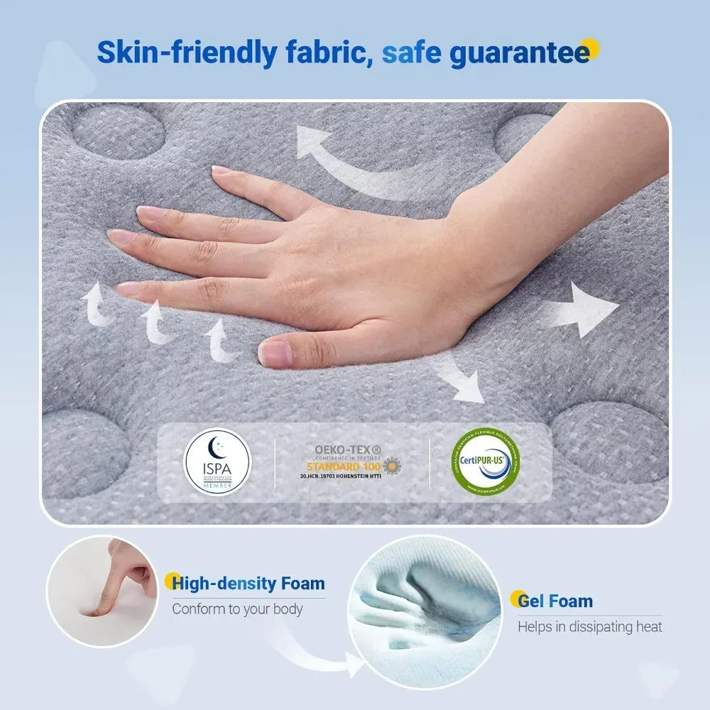 New CoolRest 10-Inch Hybrid Queen Mattress with Pocket Innerspring & Motion Isolation