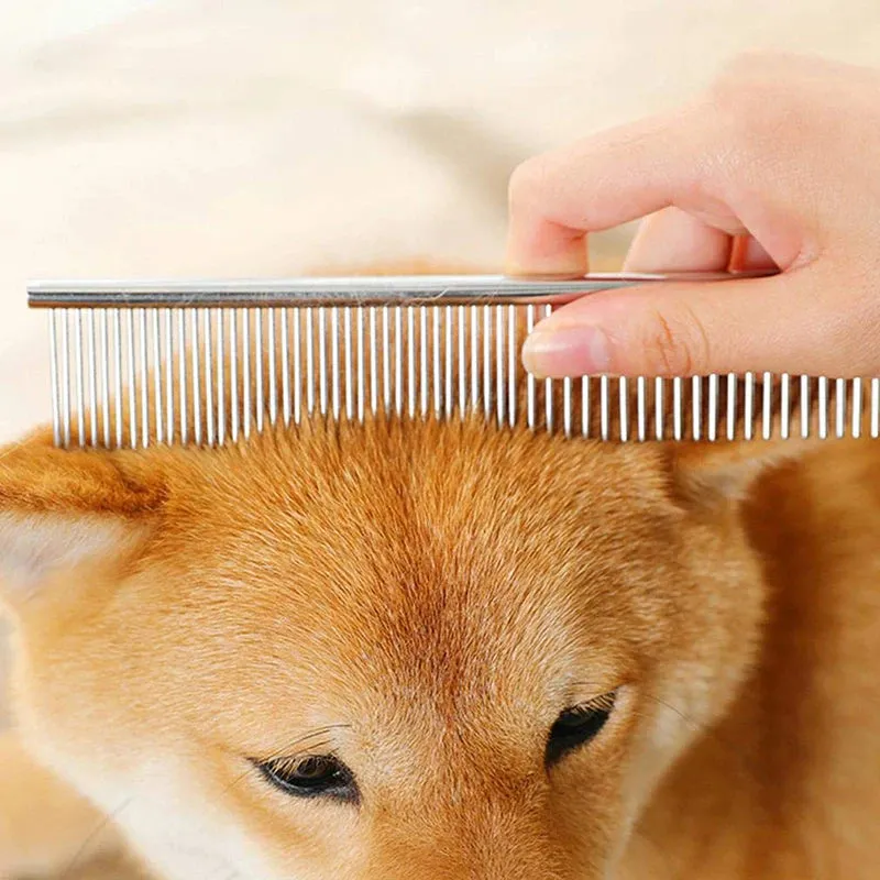 Pet Dematting Comb – Stainless Steel Grooming Tool for Dogs & Cats
