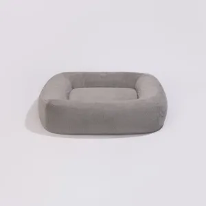 PillowVilla Faux Fur Dog Bed PEBBLE