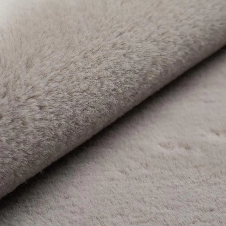 PillowVilla Faux Fur Dog Bed PEBBLE