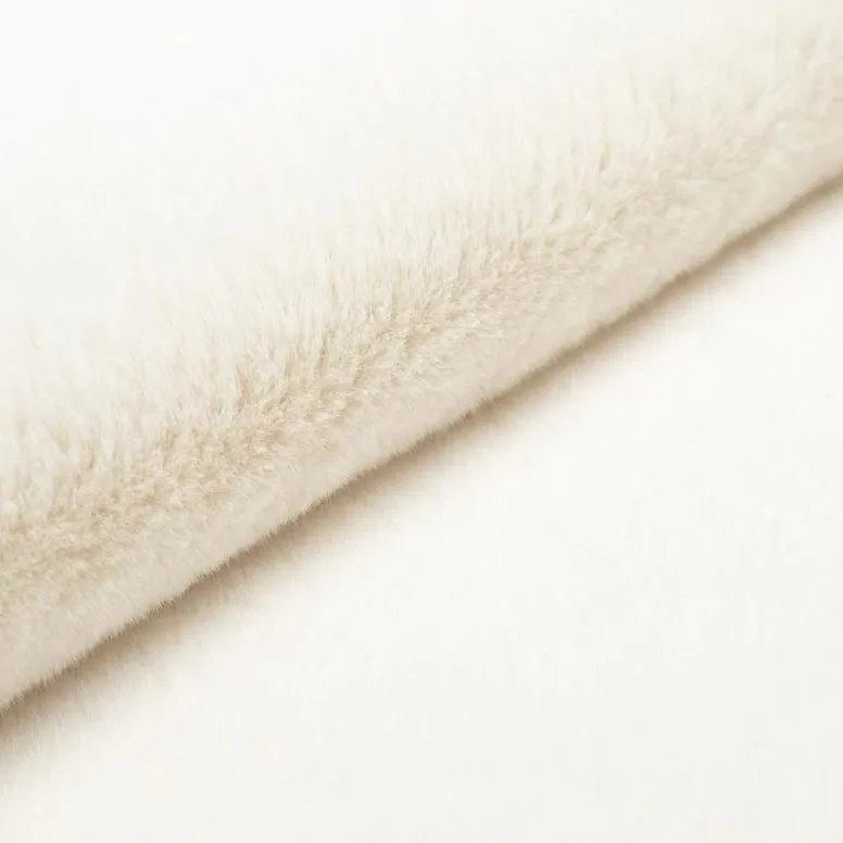 PillowVilla Faux Fur Dog Bed PEBBLE
