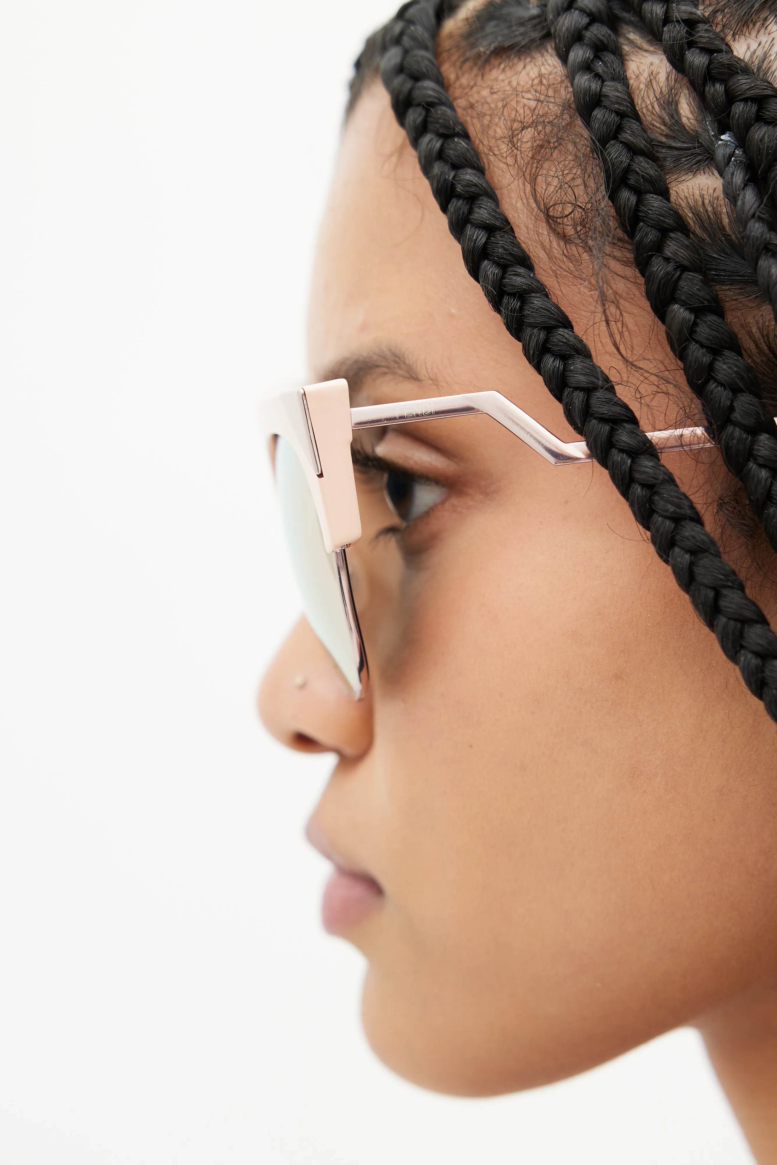 Pink FF0149S Metallic Cat Eye Sunglasses