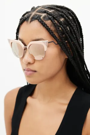 Pink FF0149S Metallic Cat Eye Sunglasses