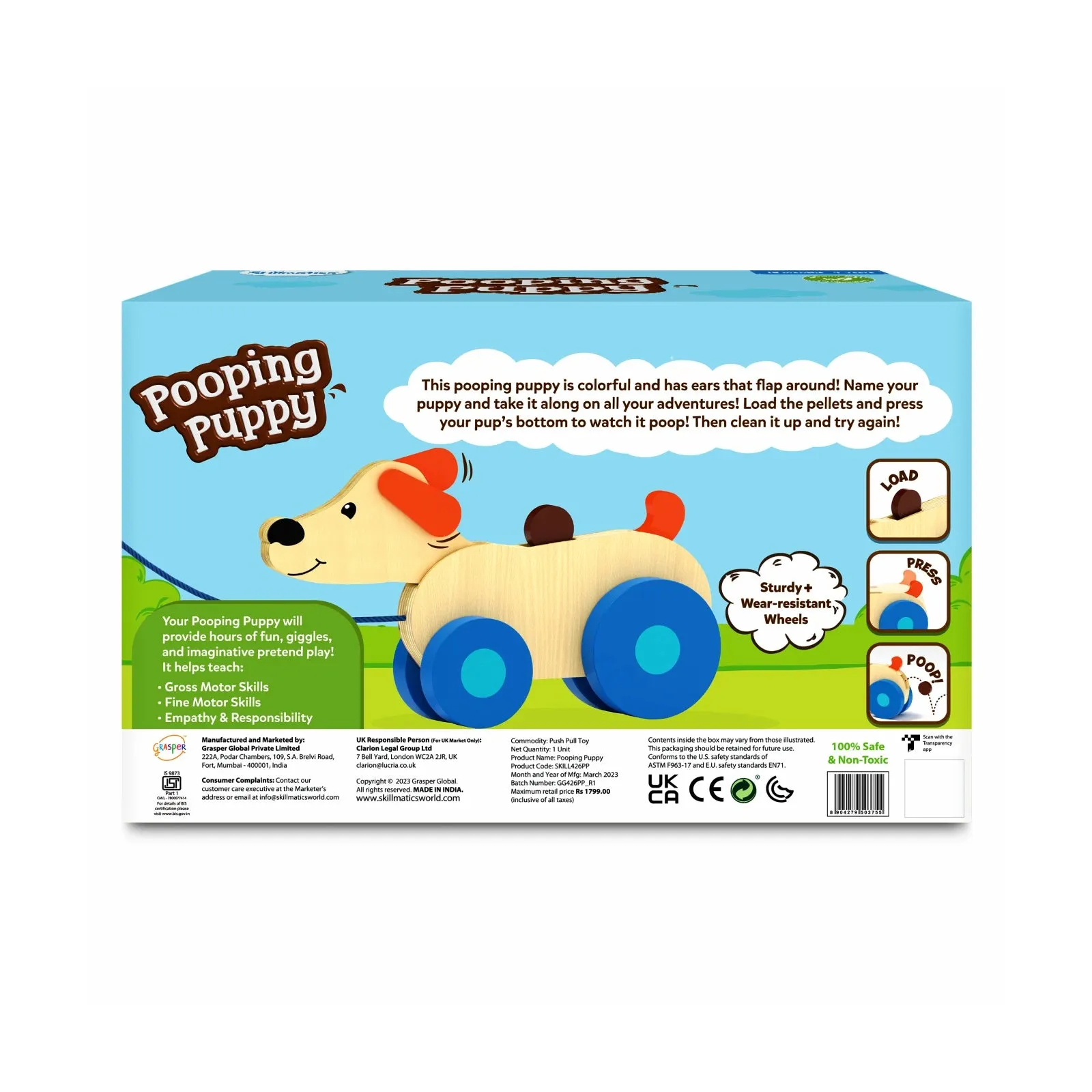 Pooping Puppy | Pull-along Toddler Toy (18 months )