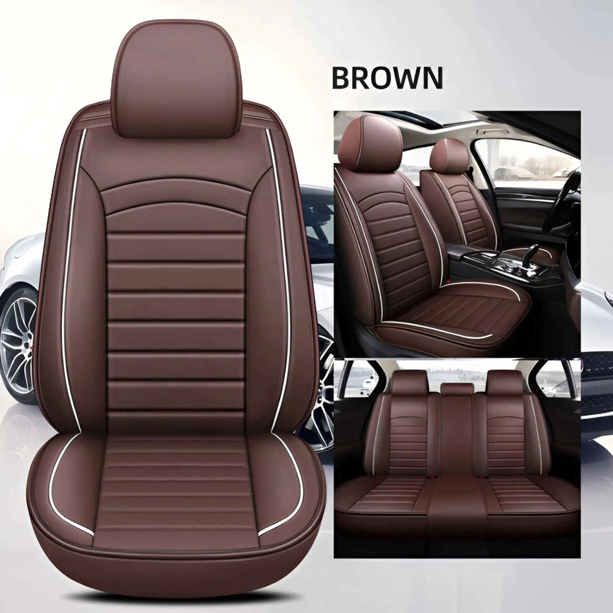 Premium Leather Look Car Seat Covers for Nissan 2017-2024