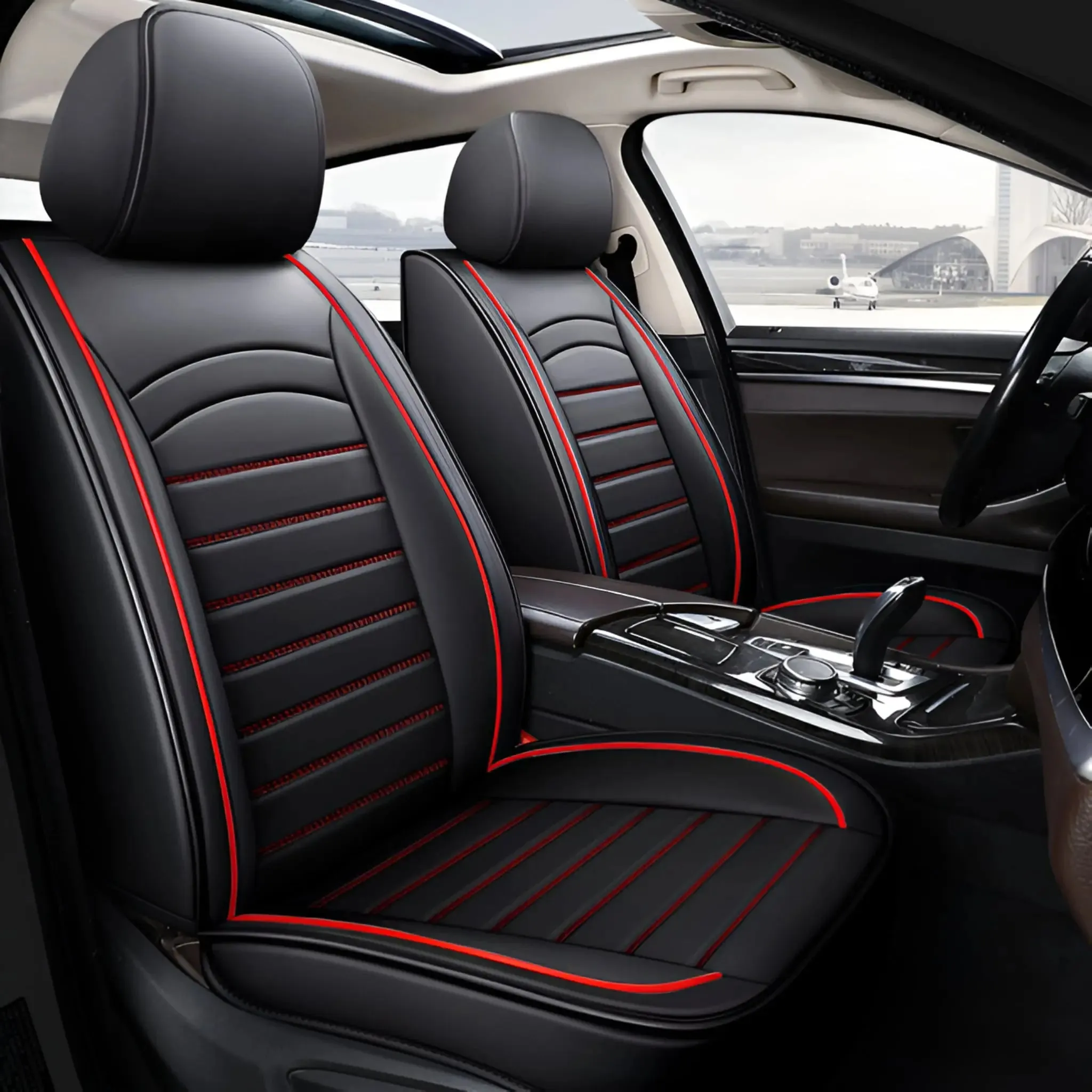 Premium Leather Look Car Seat Covers for Nissan 2017-2024