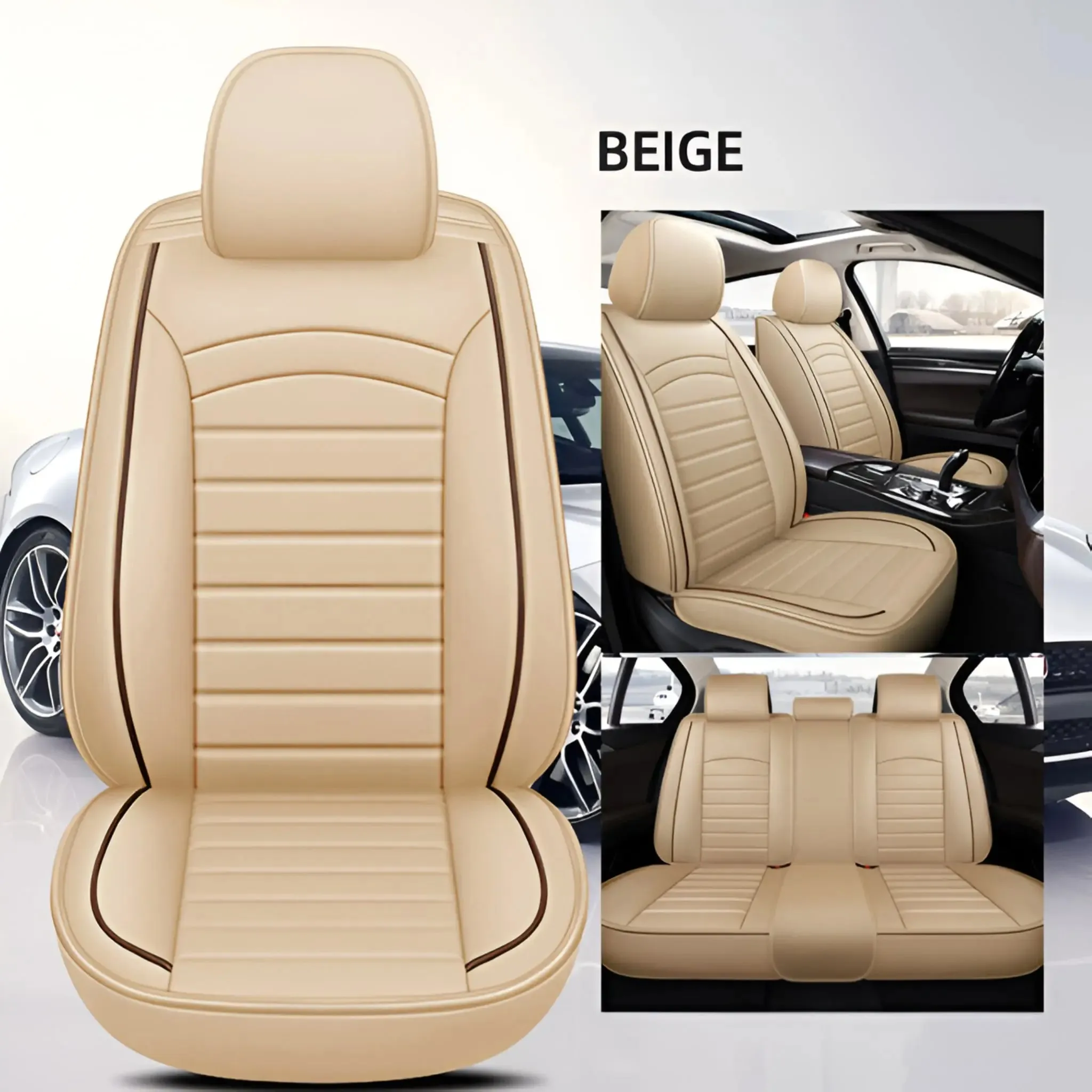 Premium Leather Look Car Seat Covers for Nissan 2017-2024