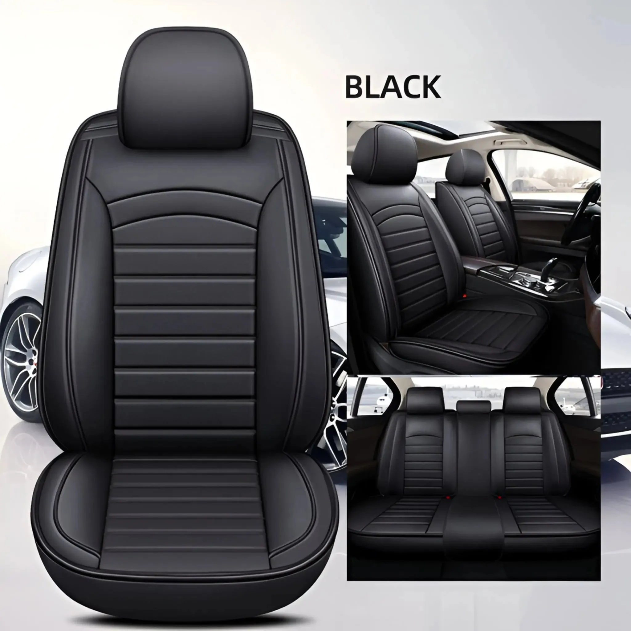 Premium Leather Look Car Seat Covers for Nissan 2017-2024