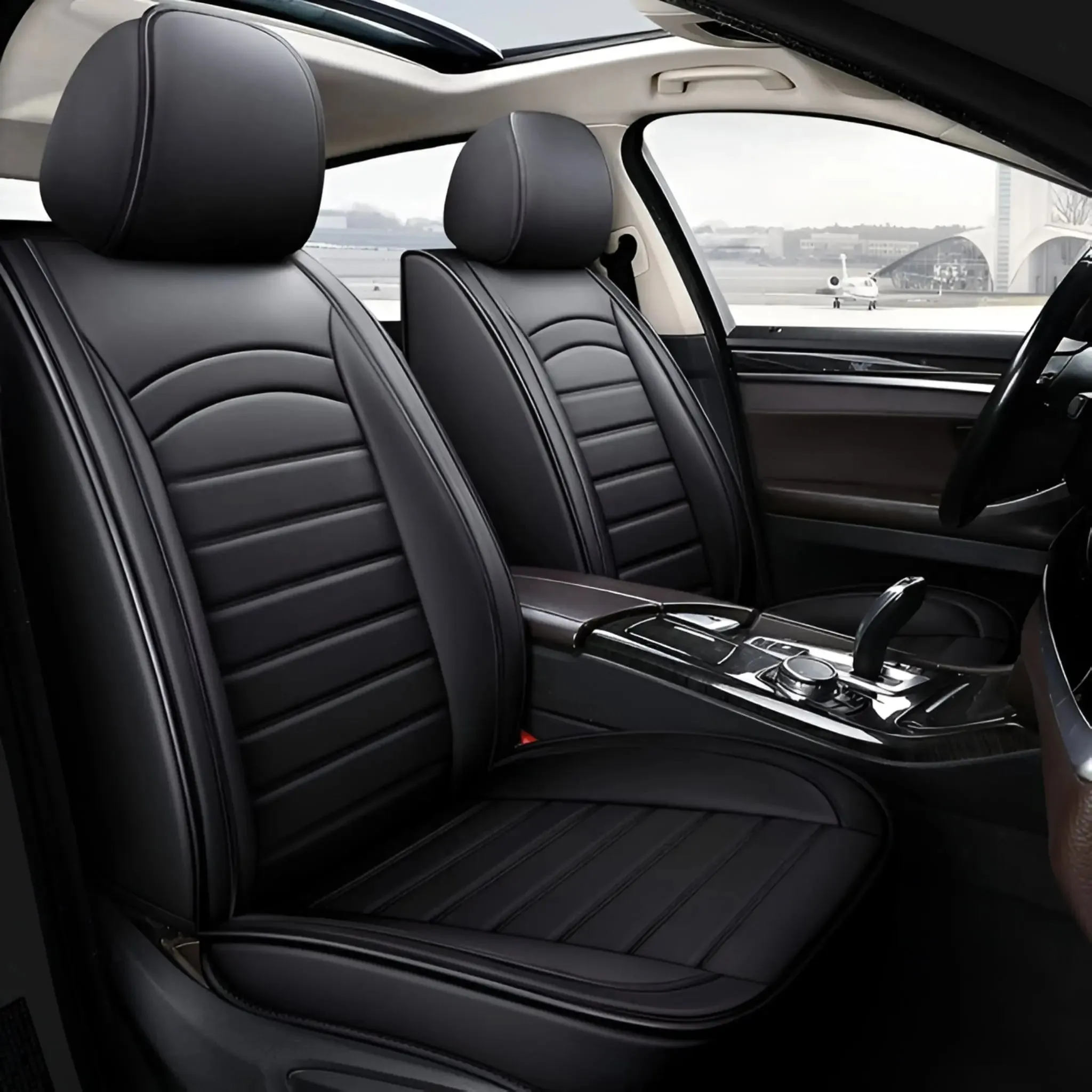 Premium Leather Look Car Seat Covers for Nissan 2017-2024