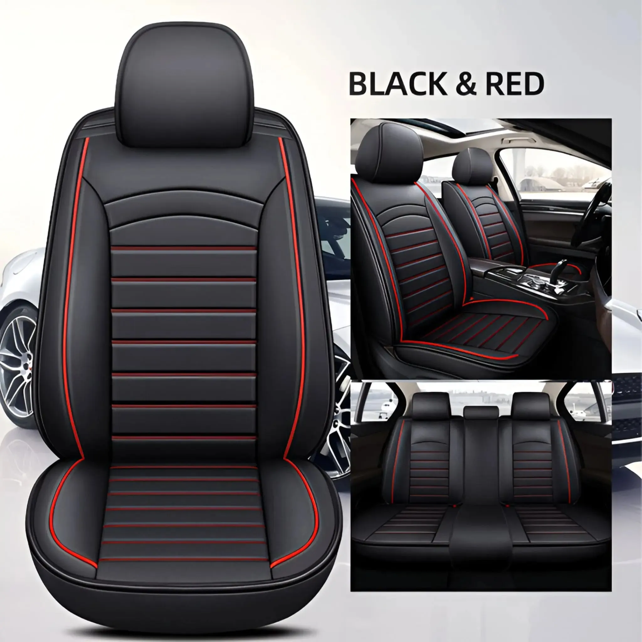 Premium Leather Look Car Seat Covers for Nissan 2017-2024