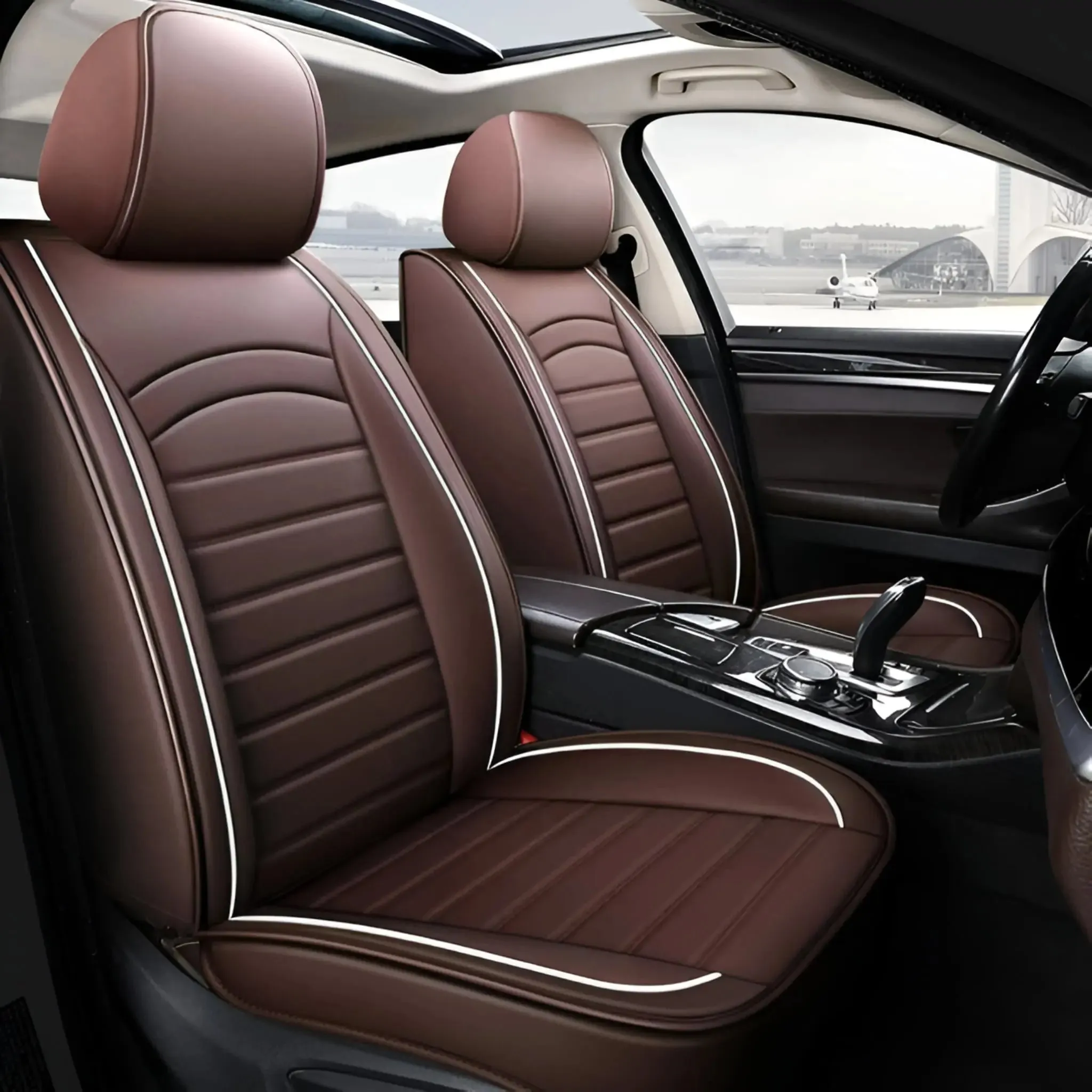 Premium Leather Look Car Seat Covers for Nissan 2017-2024
