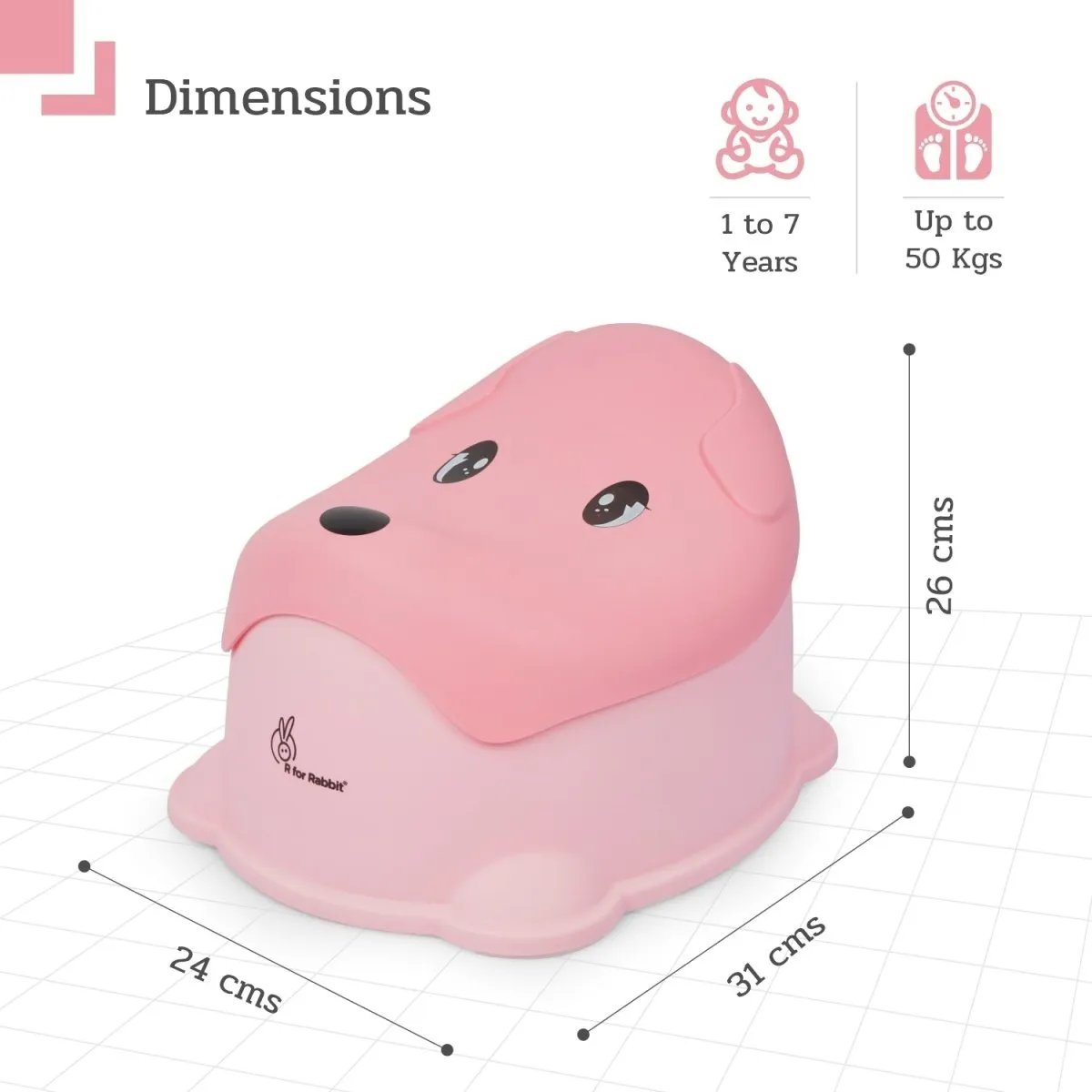 R for Rabbit Puppy- Pink