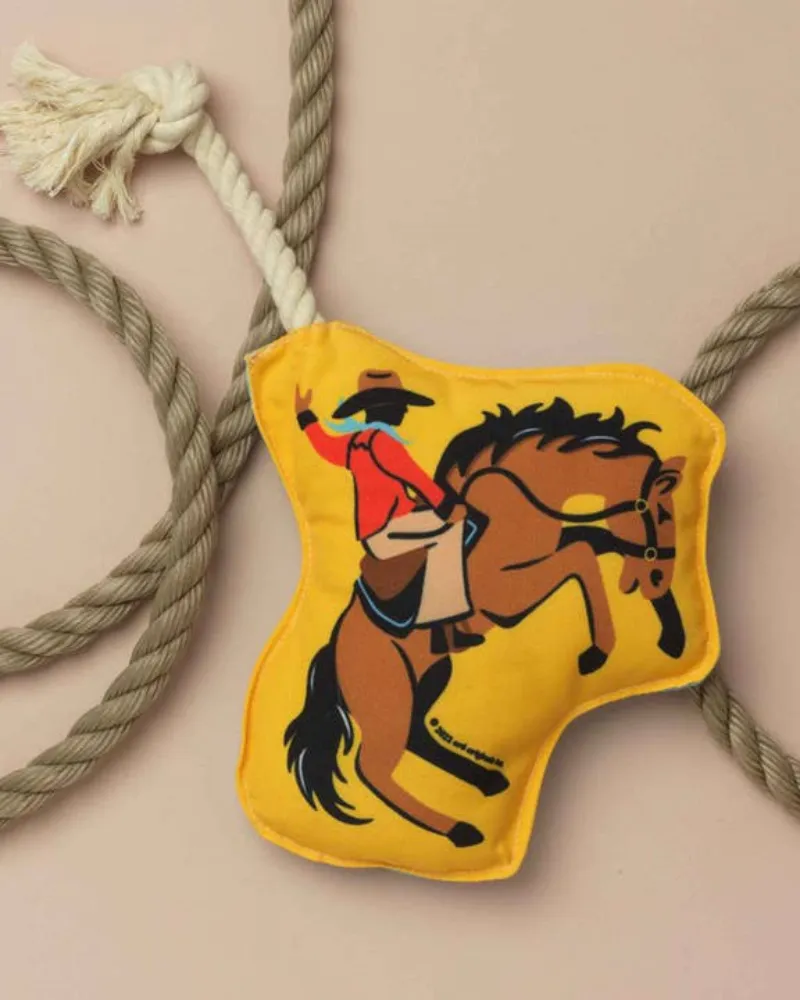 Rodeo Rider Rope Squeaker Dog Toy