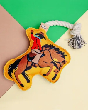 Rodeo Rider Rope Squeaker Dog Toy