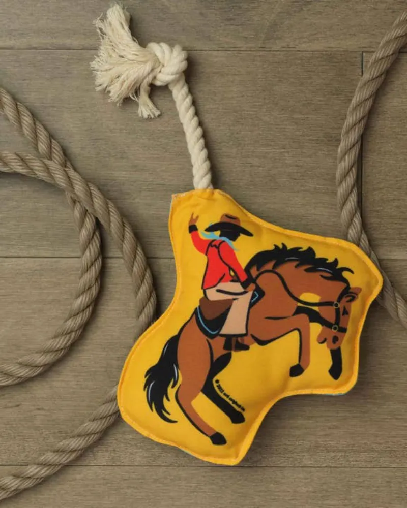 Rodeo Rider Rope Squeaker Dog Toy