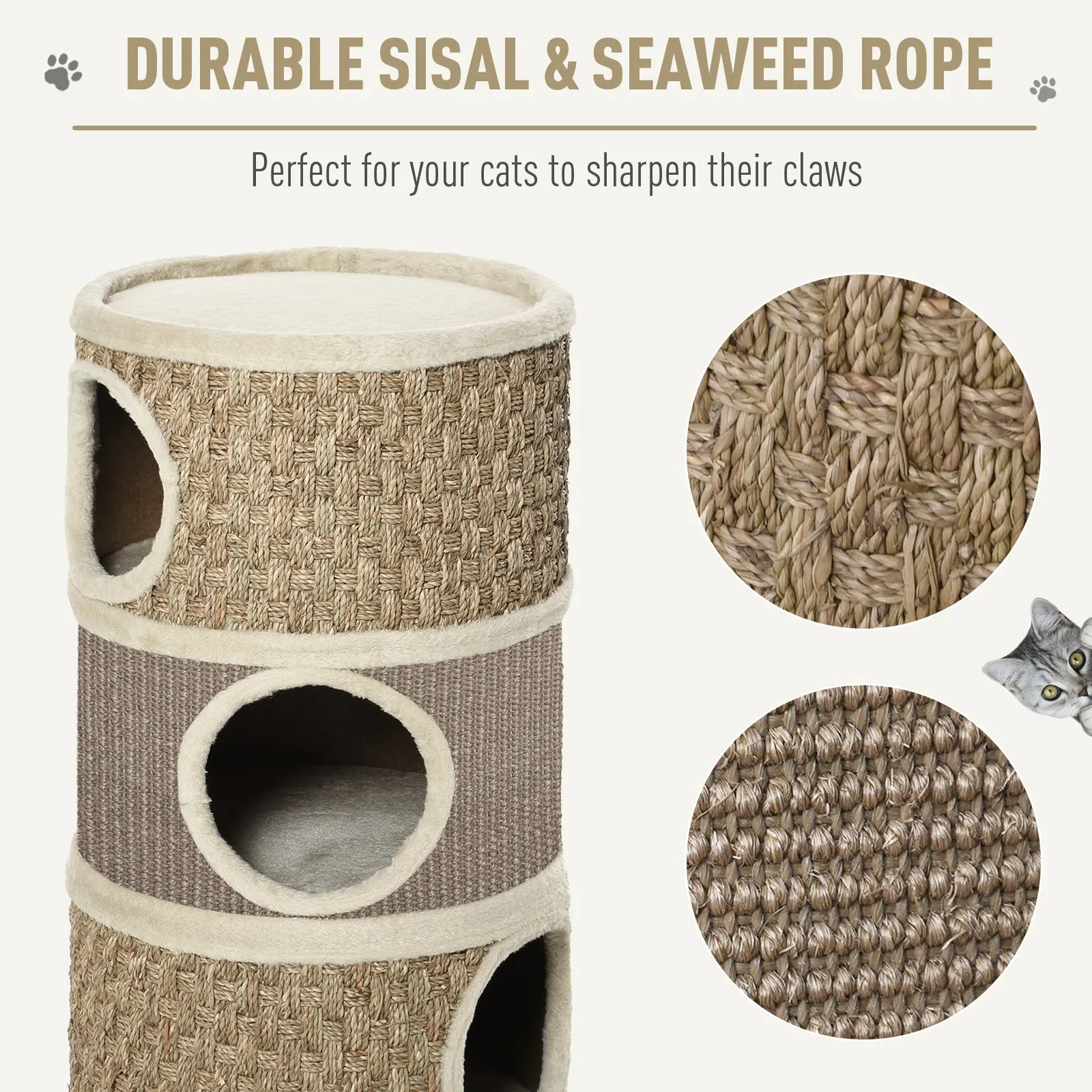 Scratching Barrel Cat Tower