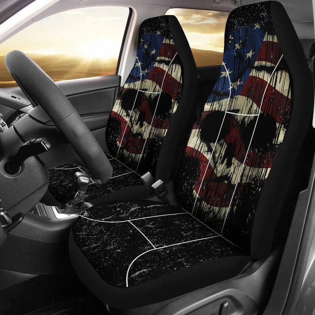 Shredded Skull Car Seat Cover