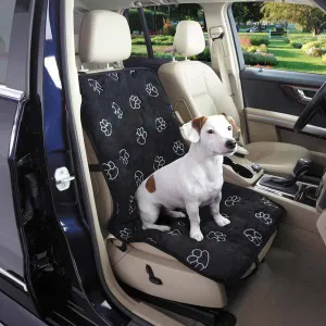 Single Bucket Black Pawprint Car Seat Cover