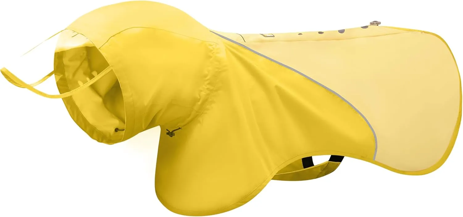Slip-On Dog Rain Poncho, Quick & Easy to Wear Dog Raincoat, Unrestricted, Super Lightweight, and Waterproof Rain Jacket for All Breeds, Adjustable and Reflective (Yellow, 3XL)