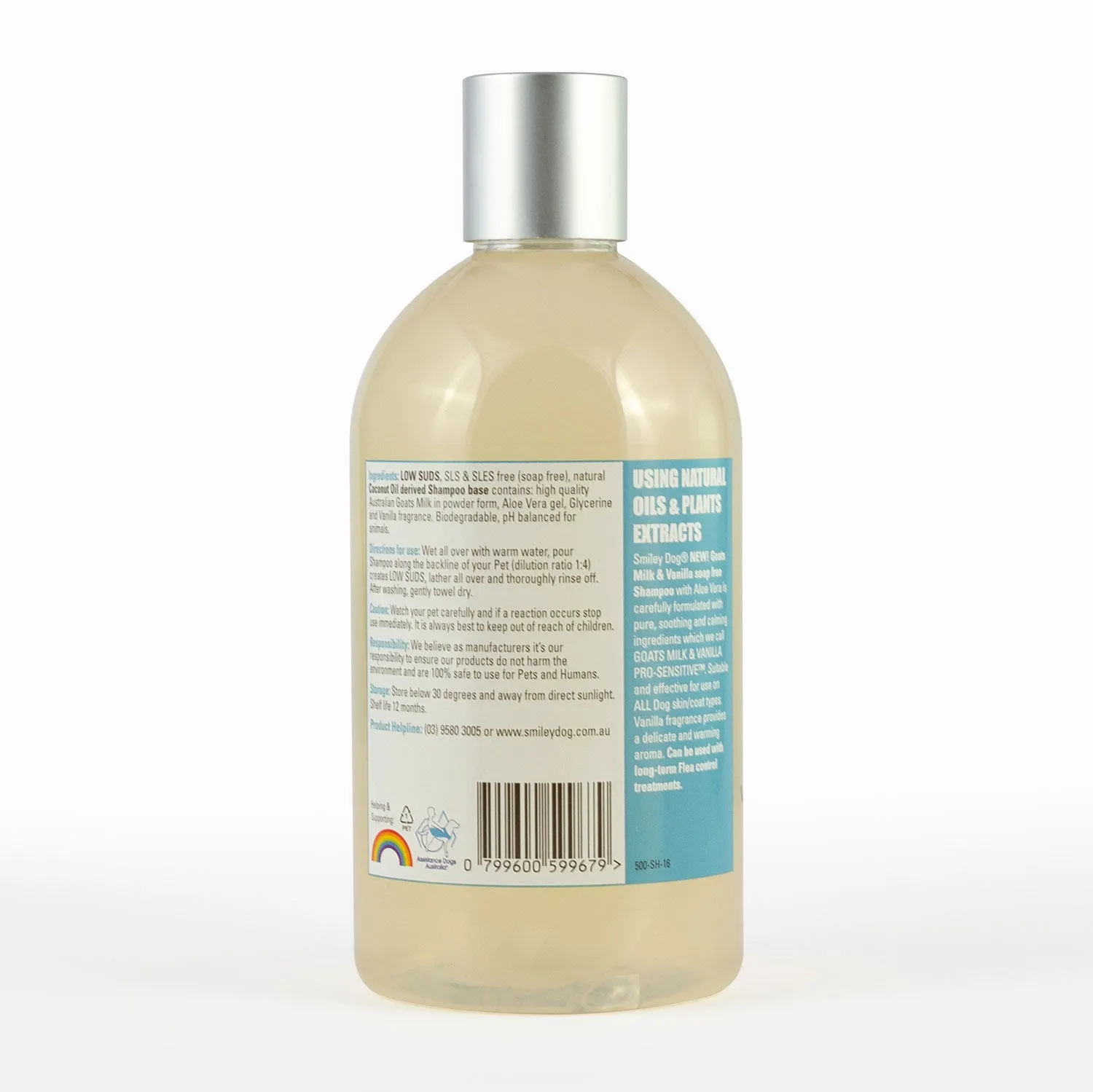 Smiley Dog - Goats Milk & Vanilla Pro Sensitive Shampoo (500ml)