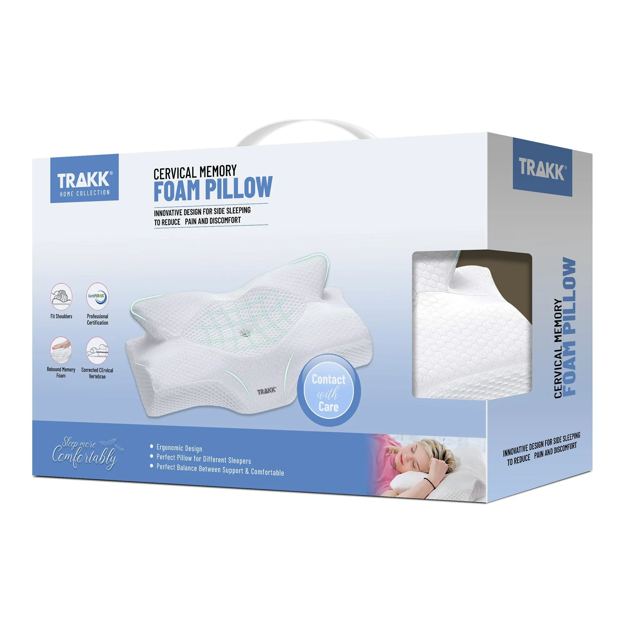TRAKK Cervical Memory Foam Pillow