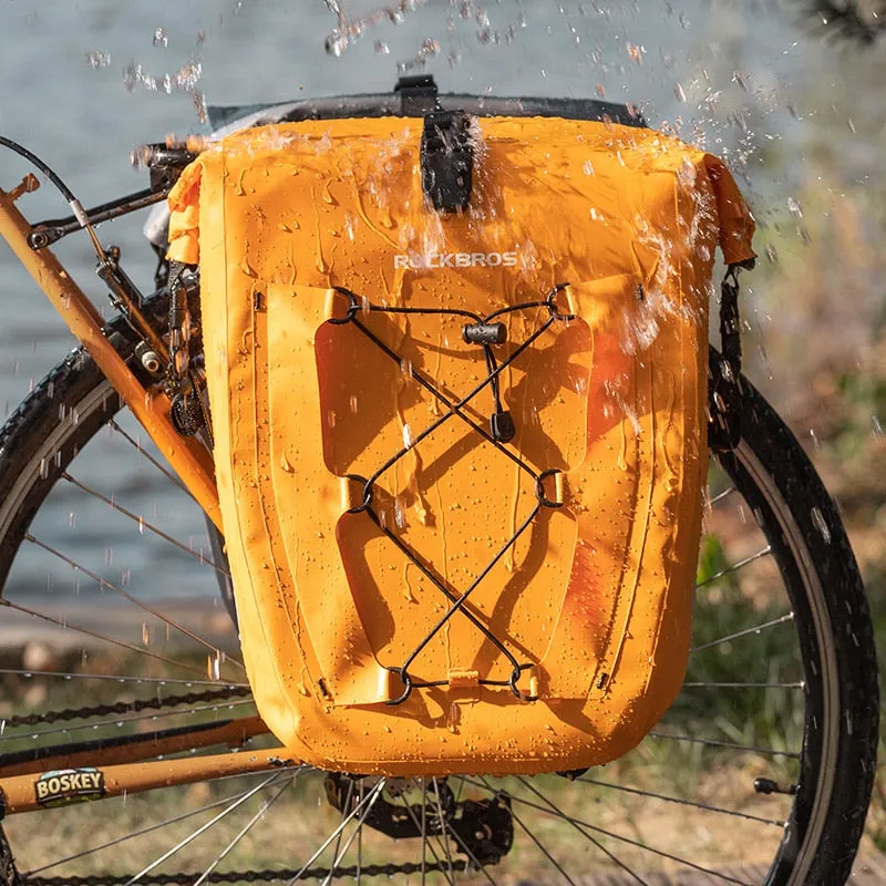 Waterproof Bike Bag 25L Travel Cycling Bag Basket Bicycle Rear Rack Tail Seat Bicycle Bags