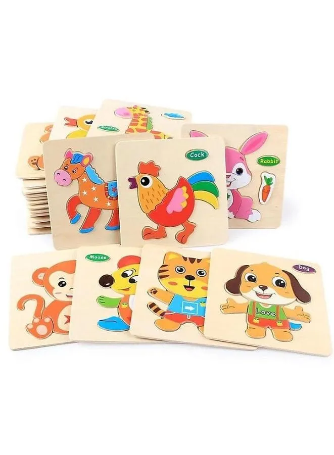 Wooden Puzzles for Kids Boys and Girls Vehicle Set pack of 8